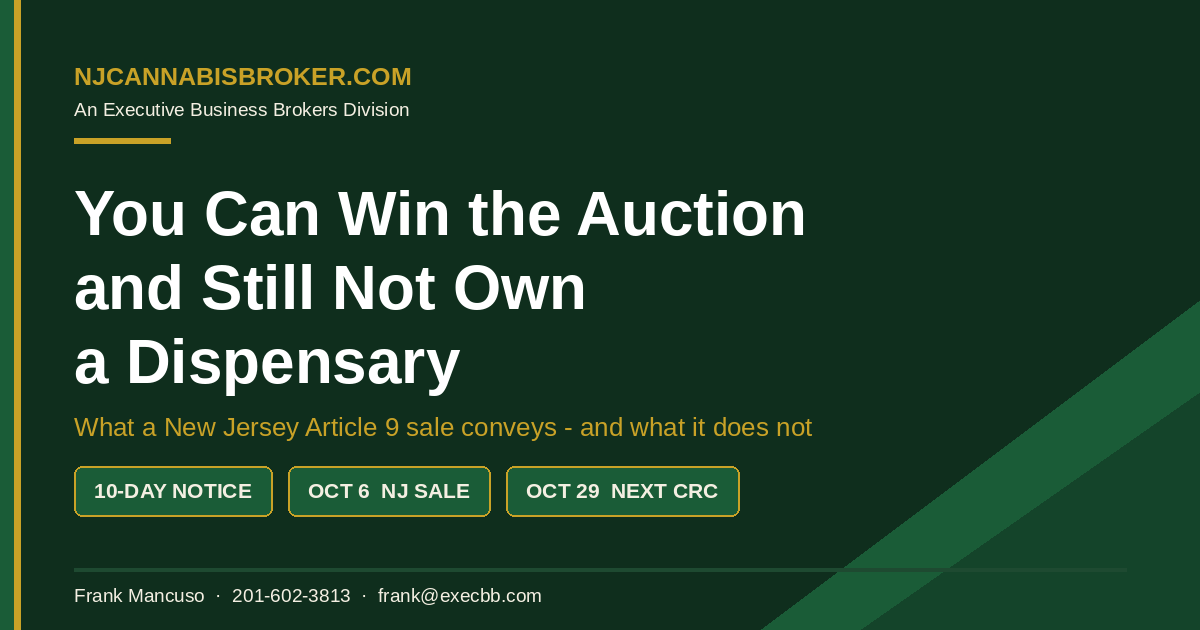 You Can Win the Auction and Still Not Own a Dispensary