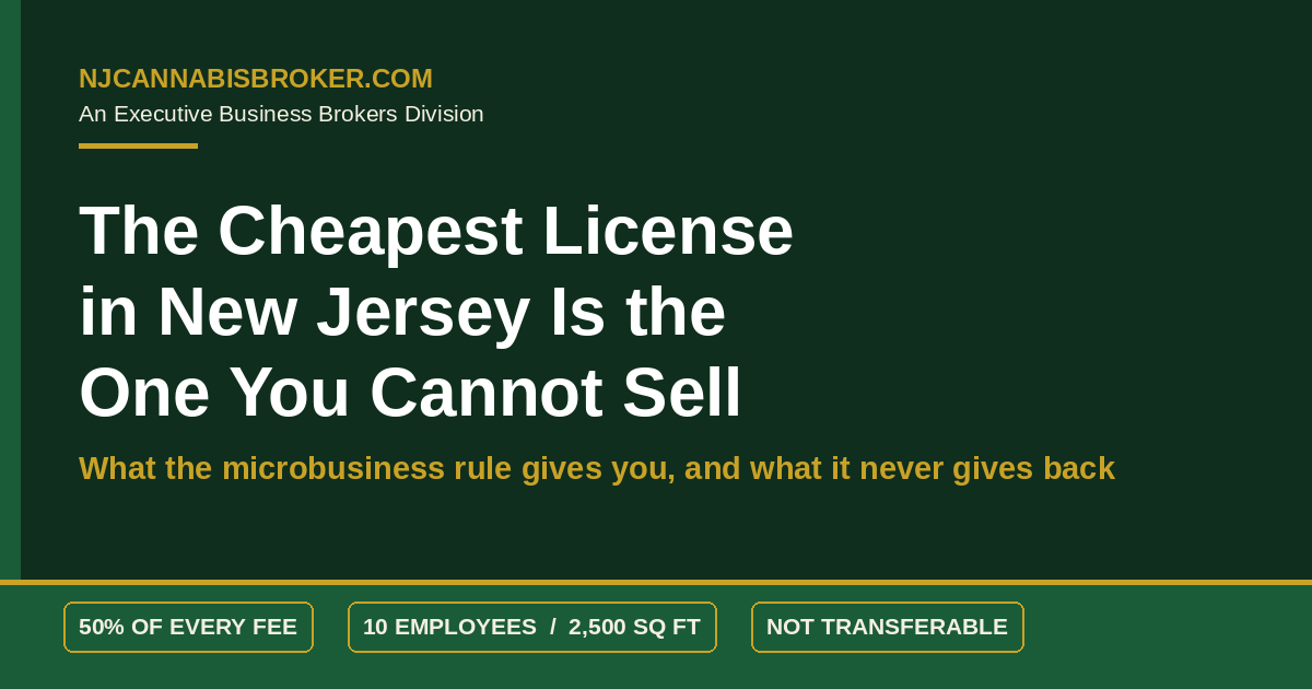 The Cheapest License in New Jersey Is the One You Cannot Sell